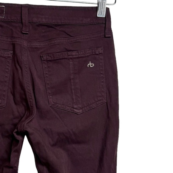Rag and Bone Jean for Aritzia Mid Rise Skinny Leg Wine Brown Red Jegging 25 - Picture 11 of 15